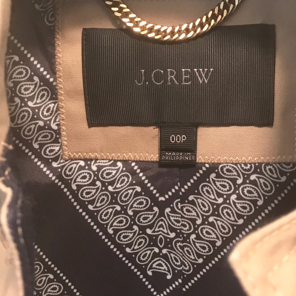 J Crew Petite striped trench coat P00 - Picture 7 of 9